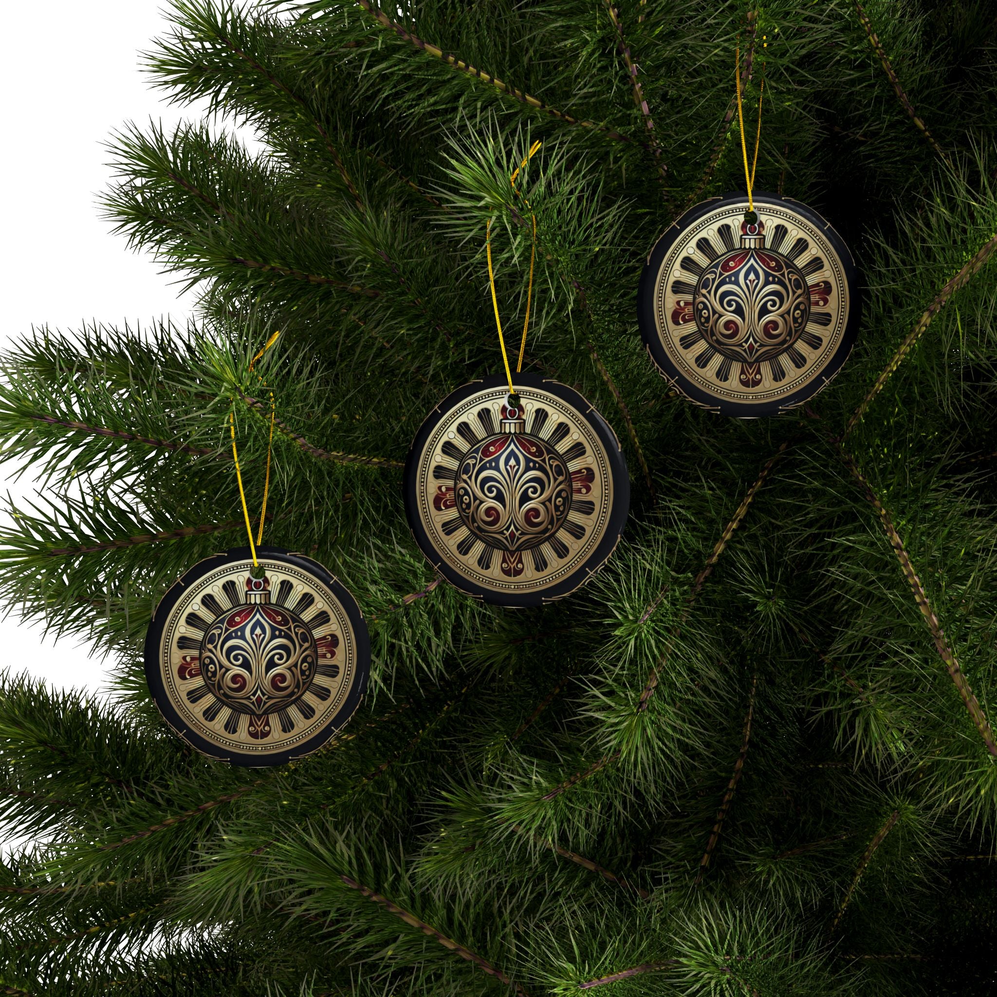 Elegant Ceramic Holiday Ceramic Ornaments