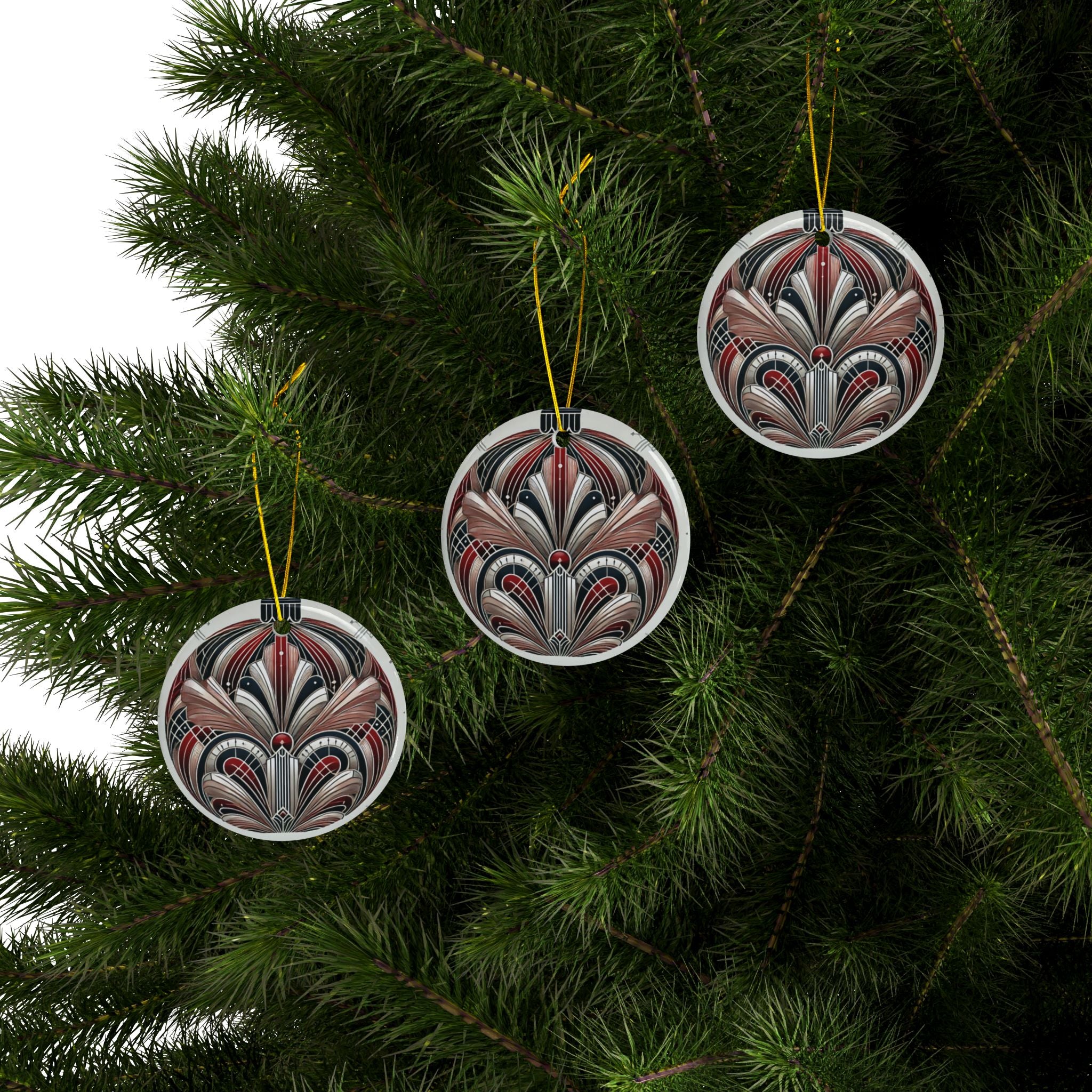 Refined Holiday Ceramic Ornaments