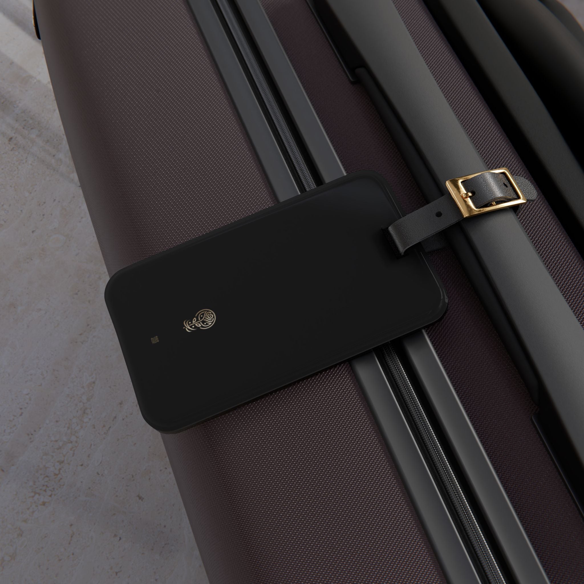 Essential Luggage Tag Jet Black Elegance