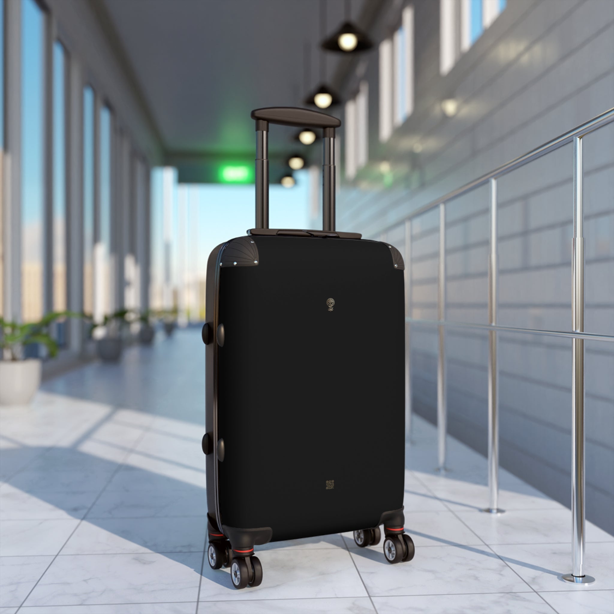 Travel Suitcase Jet Black Elegance