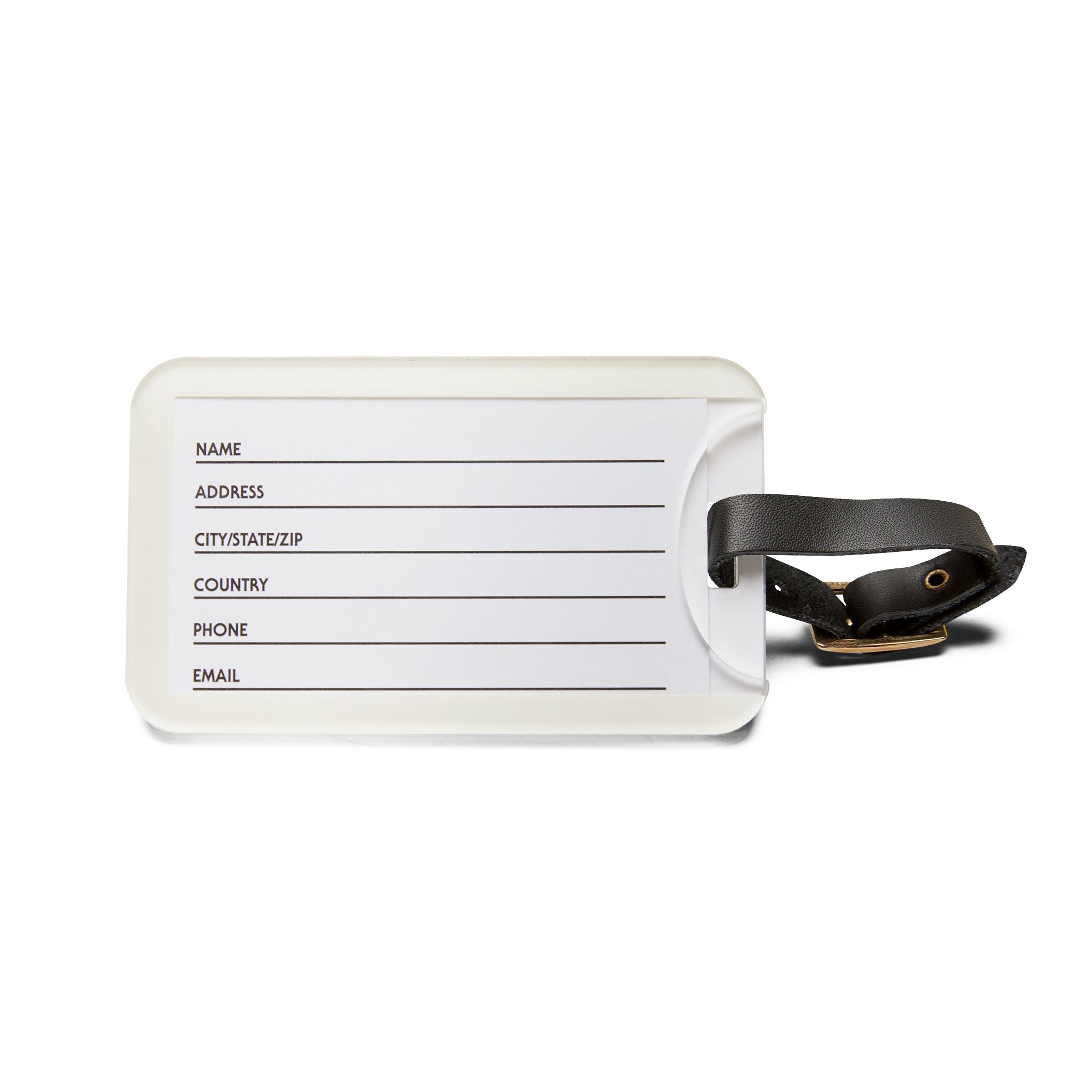 Essential Luggage Tag Jet Black Elegance