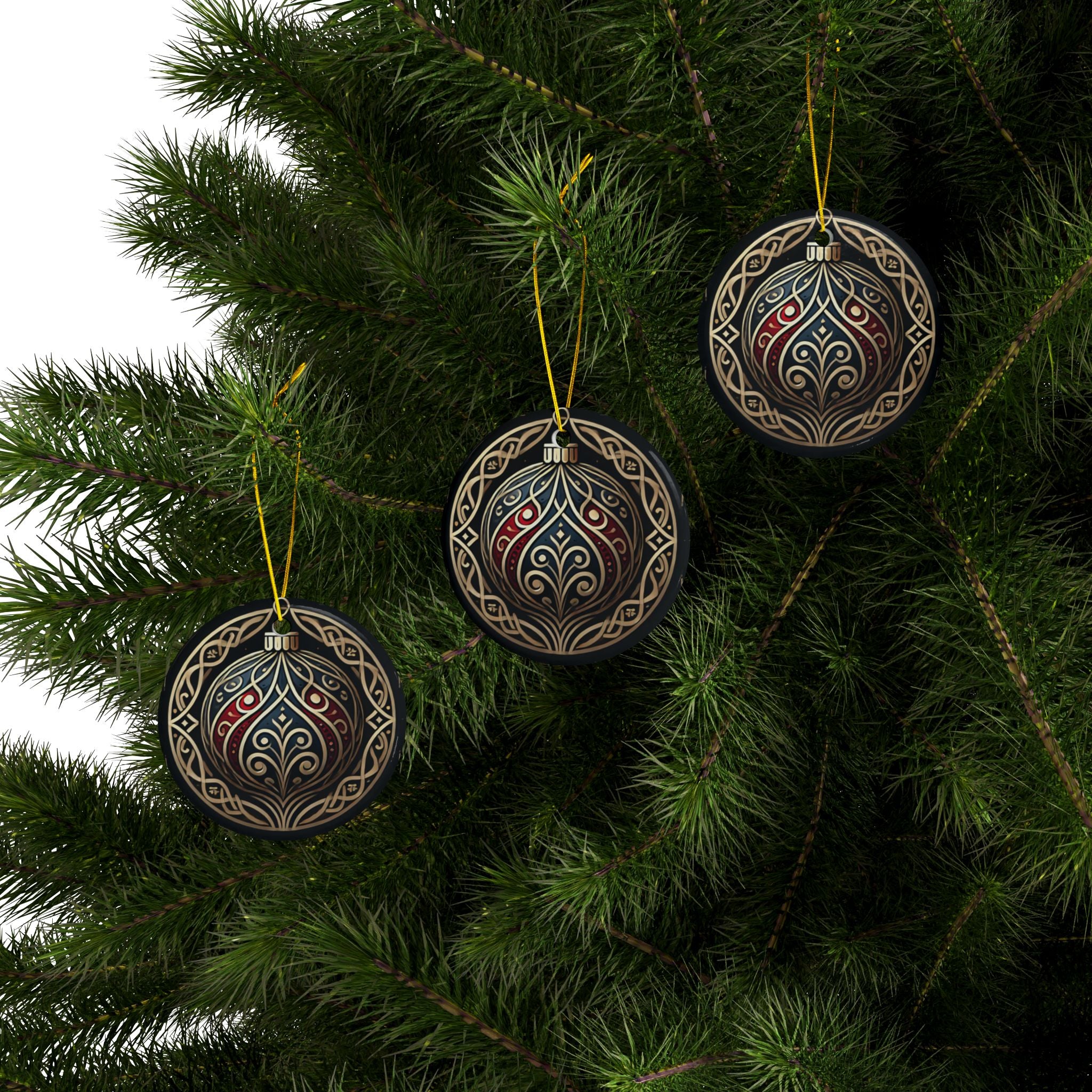 Sophisticated Christmas Ceramic Ornaments