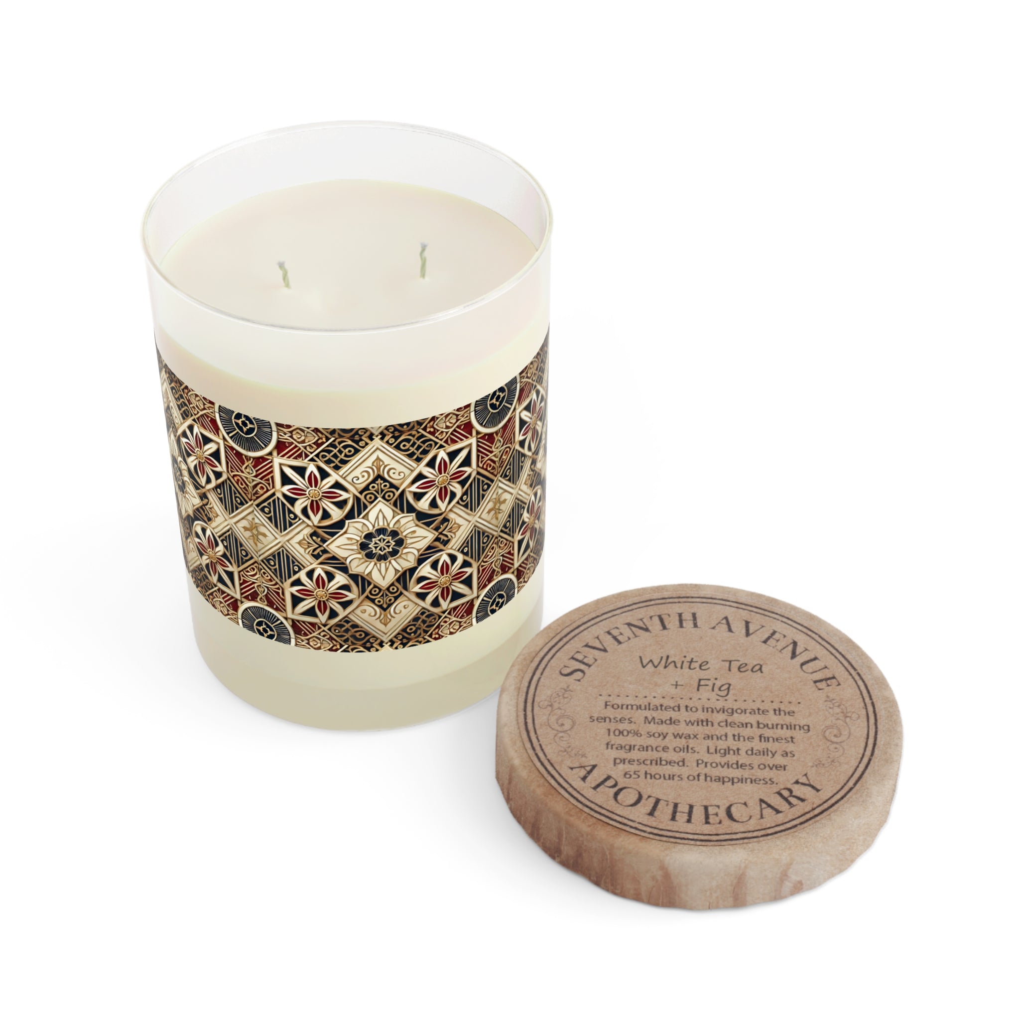 White Tea & Fig Luxury Scented Candle, 65-Hour Burn Time