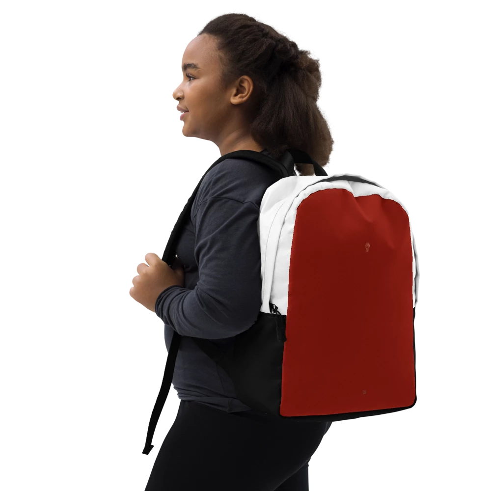 Backpack Ruby Royale Jet Black Elegance with White Accents